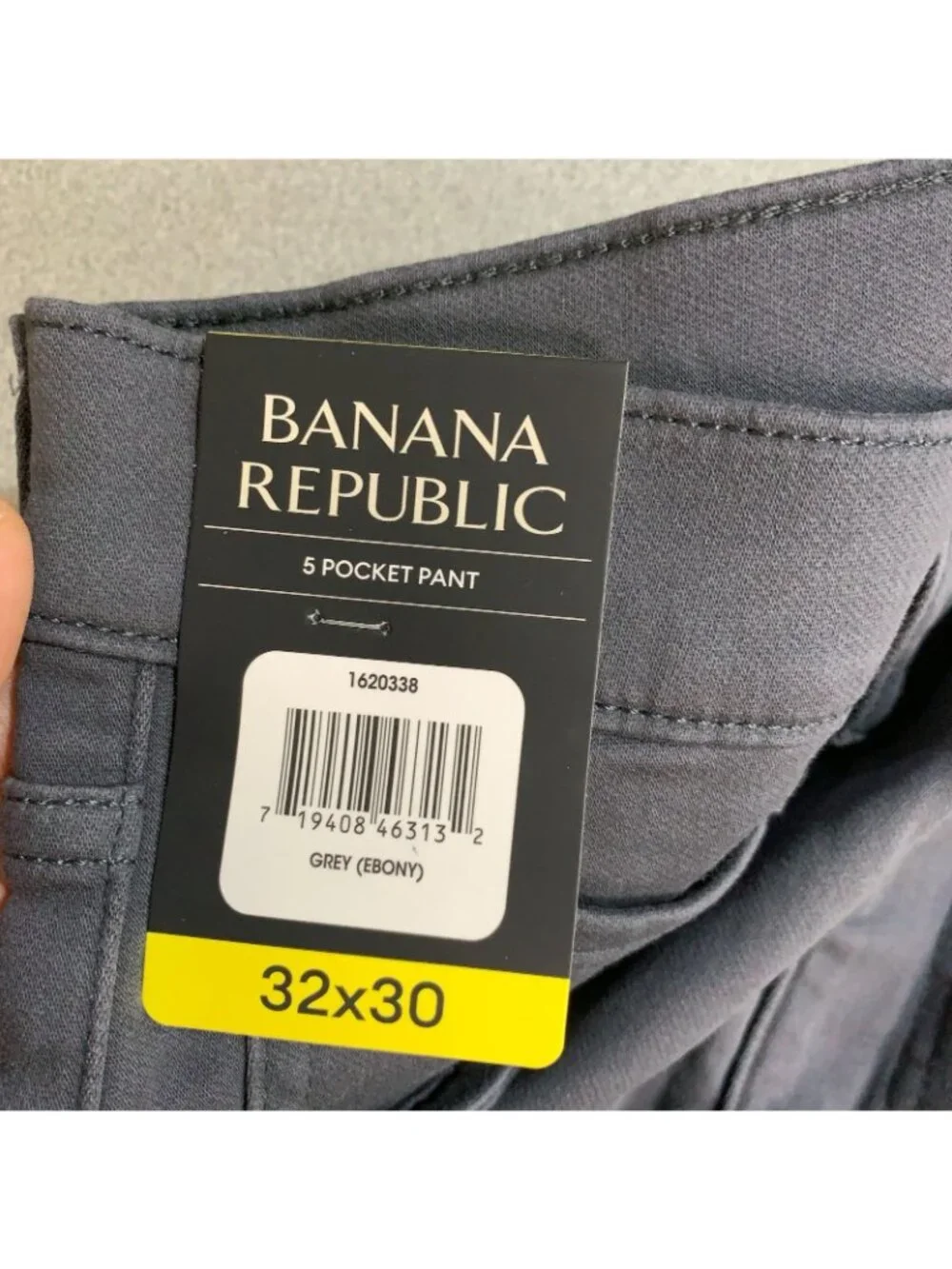 NWT Banana Republic Men's 32x30 Grey 5-Pocket Pant Cotton Blend